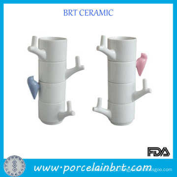 Engraçado árvore criativa e pássaro Ceramic Cup